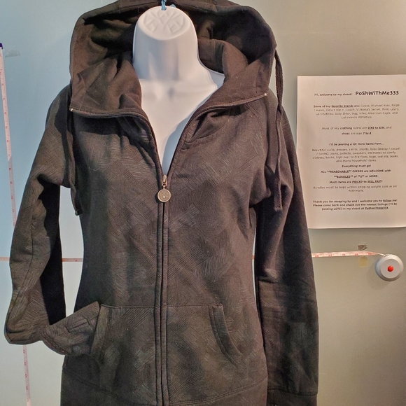 Medium, Grey's Pattern, Long Sleeve Hoodie with Thumb Holes, Lightweight, Comfy - Picture 2 of 14